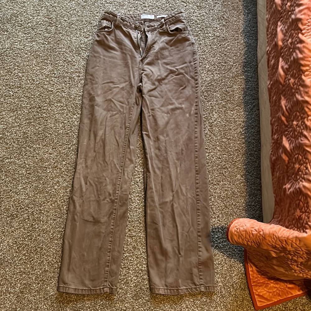 brown high rise jeans